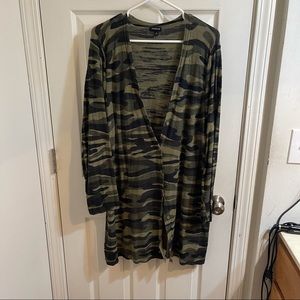 Torrid camouflage print button up cardigan